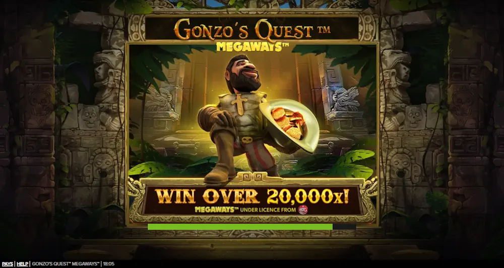Gonzo's Quest NetEnt Game Screenshot